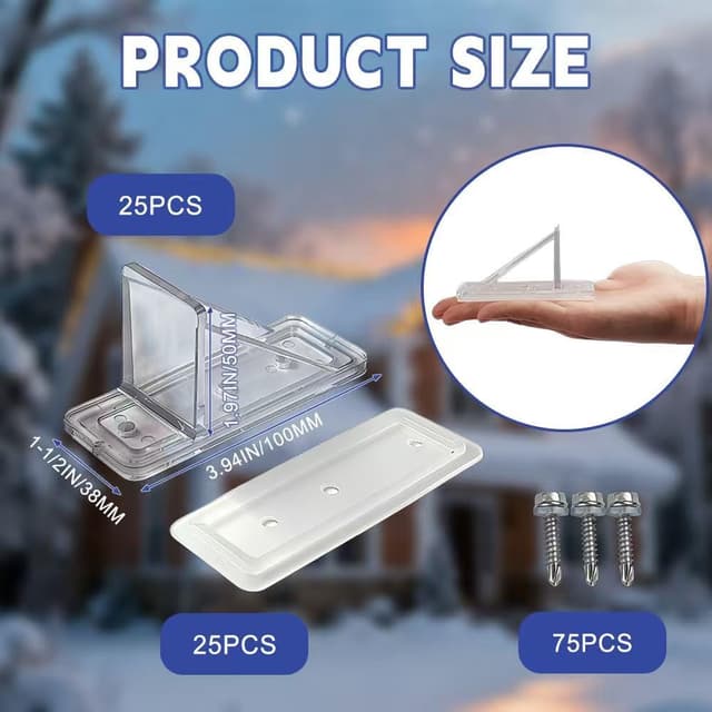 Thumbnail 1 de ApxRoufin 25 Pack Snow Guards for Metal Roofs