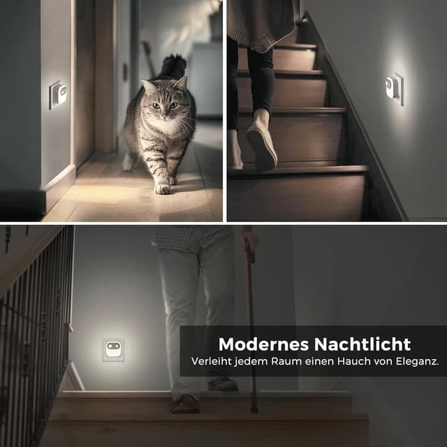 Detalle 2 de LOHAS-LED Nachtlicht Steckdose 2er-Set mit Sensor