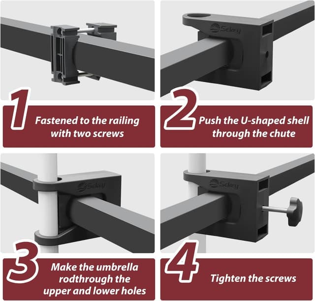 Thumbnail 4 de Sekey Supporto per ombrellone da balcone 19-40 mm