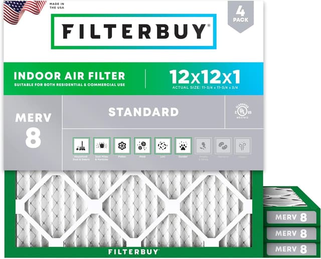 Imagen de Filterbuy 12x12x1 MERV 8 Air Filter 11.75 x 11.75 en OfertitasTOP