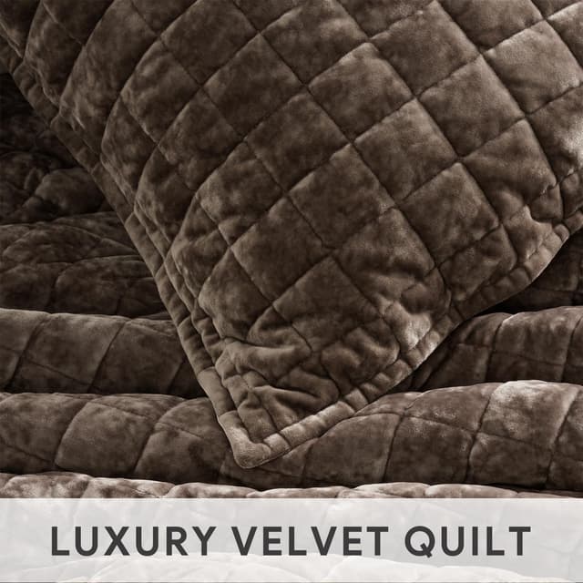 Thumbnail 4 de RECYCO Luxury Velvet Quilt Set California King 118