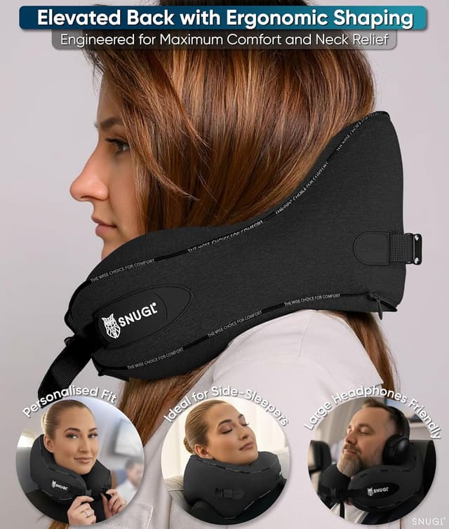 Detalle 2 de SNUGL memory foam neck pillow for travel