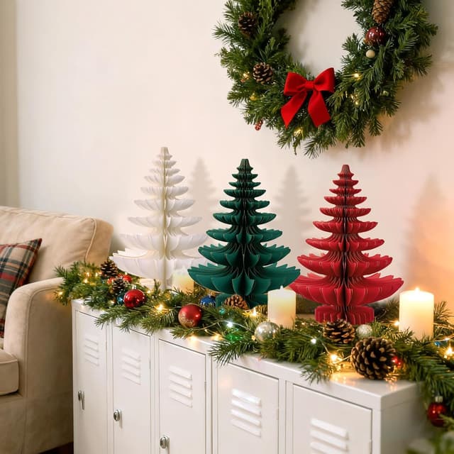 Thumbnail 6 de Weihnachtsbaum Deko Set 3D 3 Stück