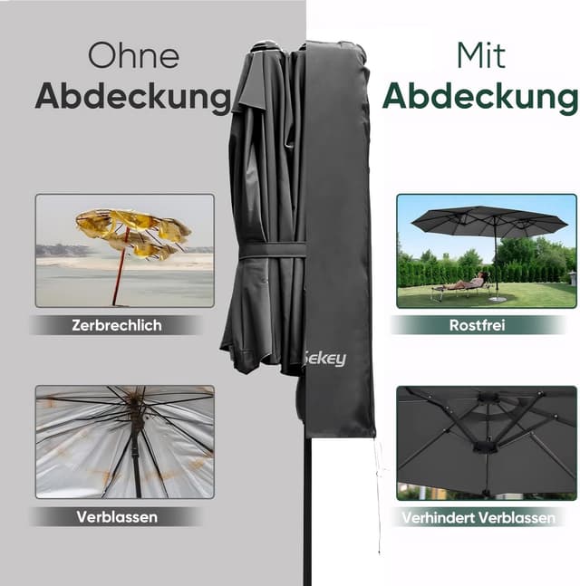 Detalle 2 de Custodia doppio ombrello Sekey 165×50/62 cm