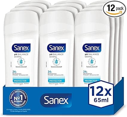 Detalle de Sanex Dermo Protector Stick Desodorante 🧴 Pack 12x65ml