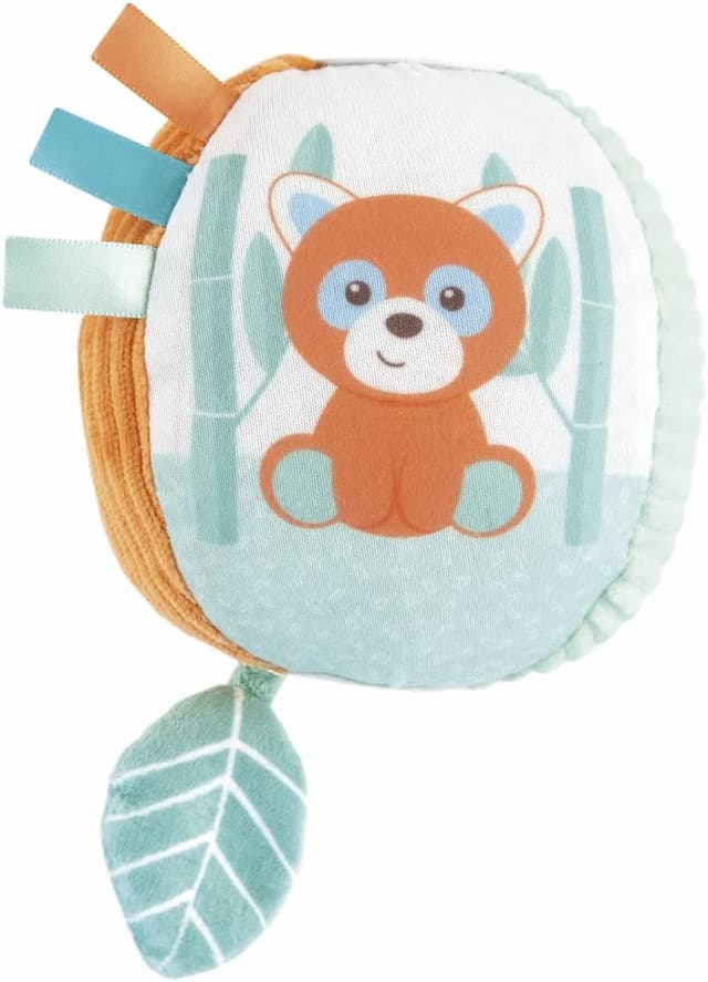 Detalle 2 de Chicco My Sweet Doudou Panda & Chameleon Ball – weiche Stoff-Babyspielzeug-Ball mit Klimpern und Krinkeln