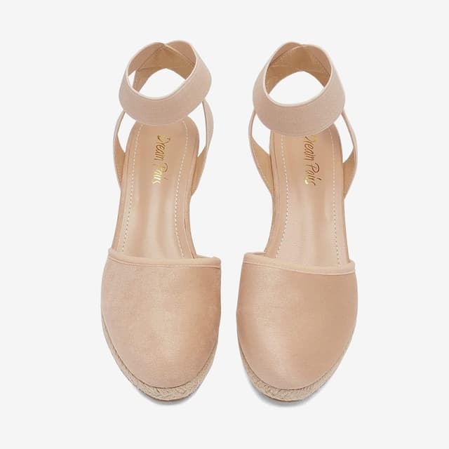 Detalle de Dream Pairs Amanda-1 : sandales compensées ouvertes à bride réglable pour femmes