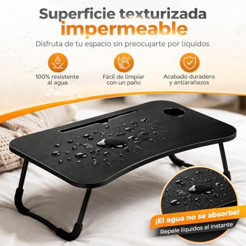 Detalle 2 de Mesa Plegable Auxiliar T-LOVENDO.ES de 60x40 cm para portátil y tablet