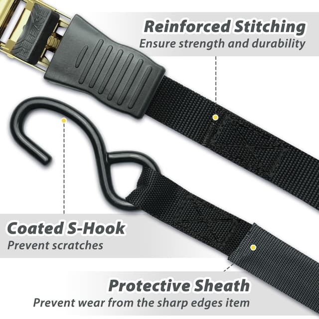 Thumbnail 2 de Ohuhu Ratchet Straps 4.6m 680kg 4 Pack