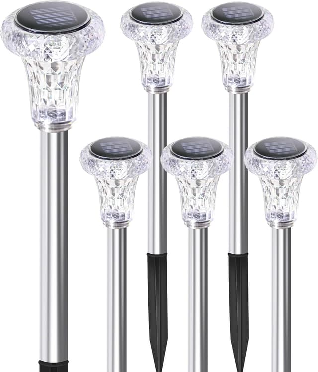 Thumbnail 6 de Bowfar Solarleuchten für Außen (6er-Set) IP65, Edelstahl & warmweiß