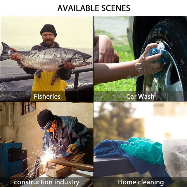 Thumbnail 6 de Haiou Long Rubber Gloves (Elbow Length) for Heavy Duty Chemical, Oil & Alkaline Protection