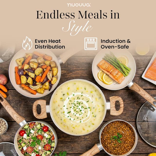 Thumbnail 6 de Non stick cookware set by Nuovva 8 piece