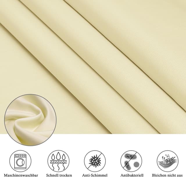 Thumbnail 4 de EurCross Rideau de douche beige 180x200 cm