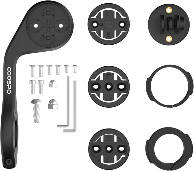 Detalle de CooSpo Fahrradcomputer-Halterung mit Schnellspanner – Out-Front-Erweiterung für Garmin, Wahoo, Bryton & CooSpo