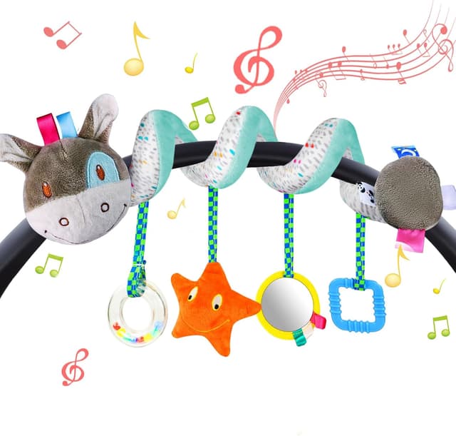 Detalle de Vicloon Giocattolo a spirale per passeggino con sonagli e specchio