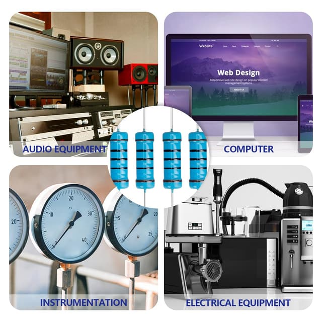 Thumbnail 4 de Innfeeltech 100Ω 3W 25pcs Metal Film Resistors