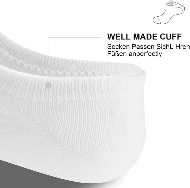 Thumbnail 6 de fitfets Sneaker Socken 8 Paar No-Show Füßlinge aus Baumwolle (Gr. 35–50) für Herren & Damen