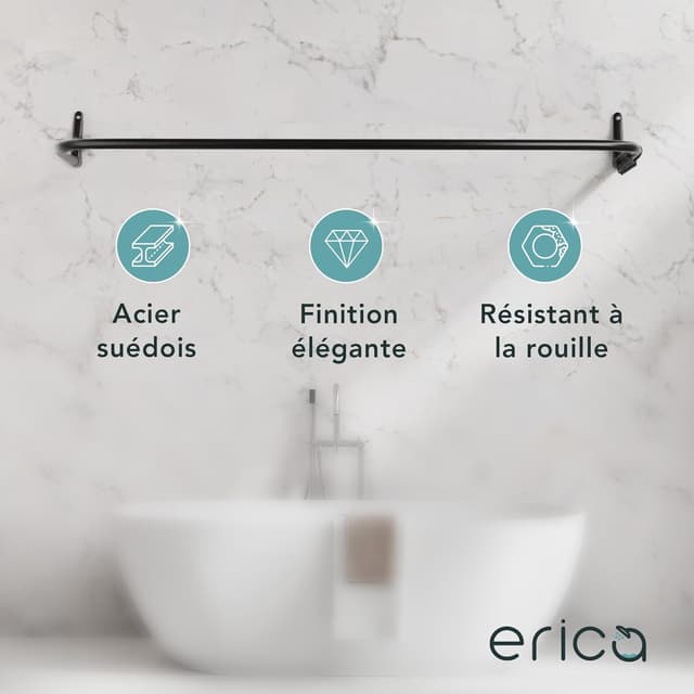 Detalle de Erica Tringle de douche en forme de U 70x165x70