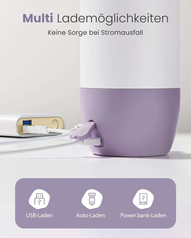 Thumbnail 3 de GROWNSY tragbarer Flaschenwärmer für unterwegs mit 10.000-mAh-Akku (600 ml, Altrosa)