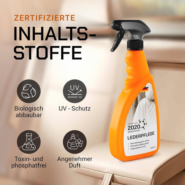 Detalle de 2020 Polychrom Lederpflege Conditioner 500 ml – Intensiver Conditioner für Glattleder & Kunstleder