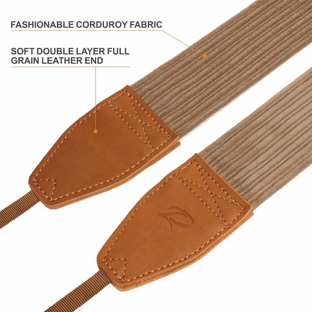 Detalle de Padwa Lifestyle corduroy camera strap 2 inch