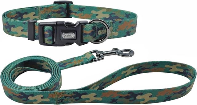 Thumbnail 6 de Olahibi Dog Collar and Leash Combo Set (Floral Pattern, Polyester) with 150CM matching leash – XS Pink Daisy