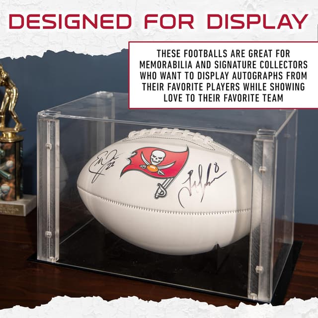 Detalle de Franklin Sports NFL Autograph Football (Official Size) - Tampa Bay Buccaneers Souvenir for Signatures