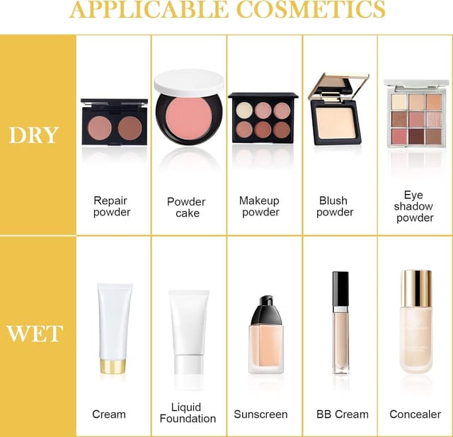 Thumbnail 6 de AUAUY spugne triangolari per trucco, 48 pezzi non in lattice, accessorio monouso per fondotinta e fard (bianco)