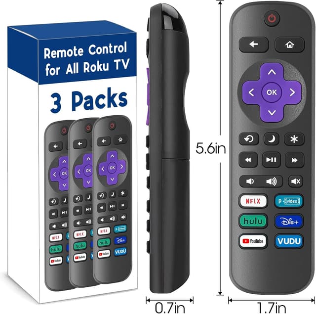 Thumbnail 5 de 3-Pack Replacement Roku TV Remote