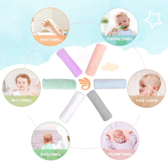 Detalle 2 de Orighty Baby Waschlappen 50er Pack 7x9 Zoll