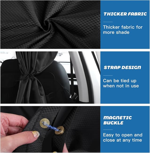 Thumbnail 2 de ZATOOTO Auto Sichtschutz Vorhänge 190 x 128 cm