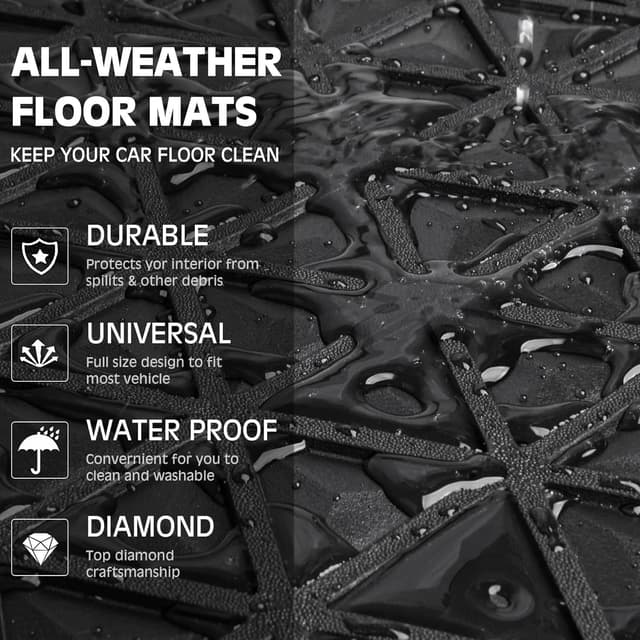 Thumbnail 5 de CAR PASS Bling Rubber Car Mats, Universal 1