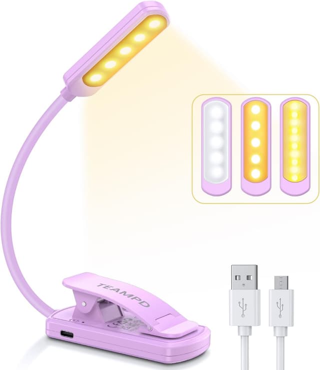 Imagen de TEAMPD Luz de Lectura USB 10 LEDs recargable 600mAh en OfertitasTOP