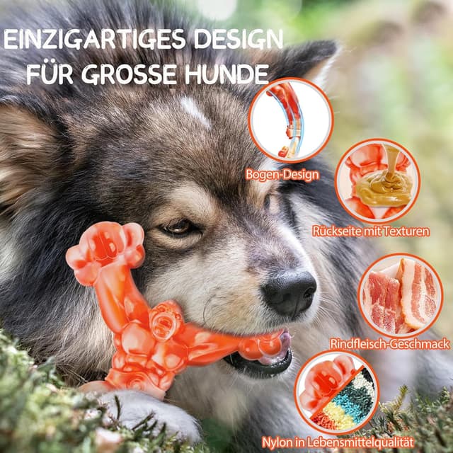 Thumbnail 2 de WinTour Kauknochen Groß Unzerstörbares Hundespielzeug