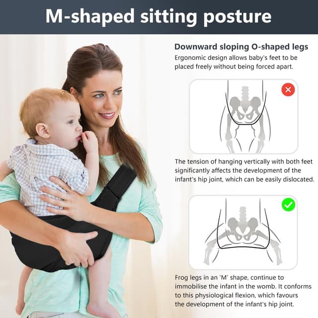 Detalle de AOOWU baby carrier, adjustable to 154 cm