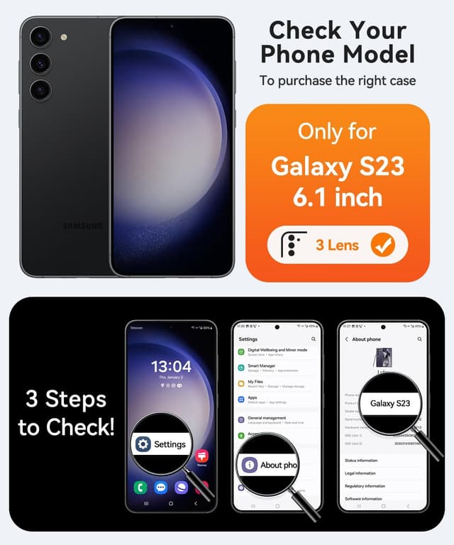 Detalle 2 de CANSHN Galaxy S23 Hülle mit MagSafe Schutz