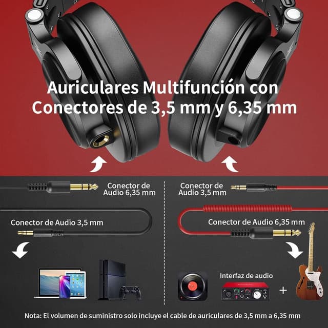 Detalle de OneOdio A71 auriculares DJ 40 mm