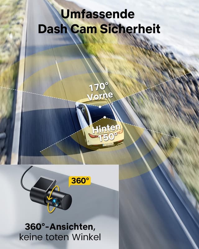 Thumbnail 3 de GKU Dashcam 4K Front Rück 3,18" Touchscreen