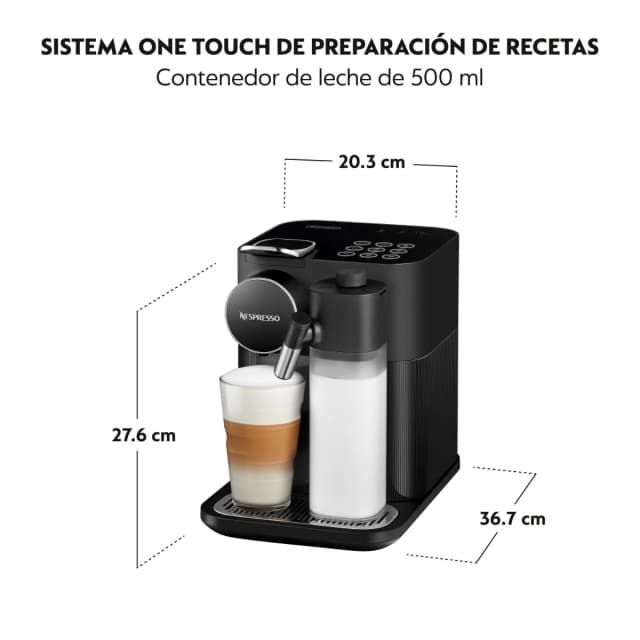 Detalle de De'Longhi Gran Lattissima cafetera cápsulas 19 bares