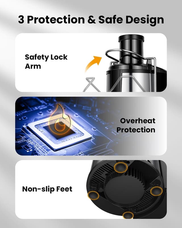 Detalle 2 de 800W Juicer Machine with 3 Speed Control