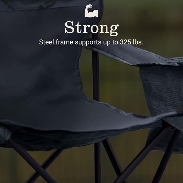 Detalle de Coleman Portable Camping Chair with 4-Can Cooler, Cushioned Seat & Back