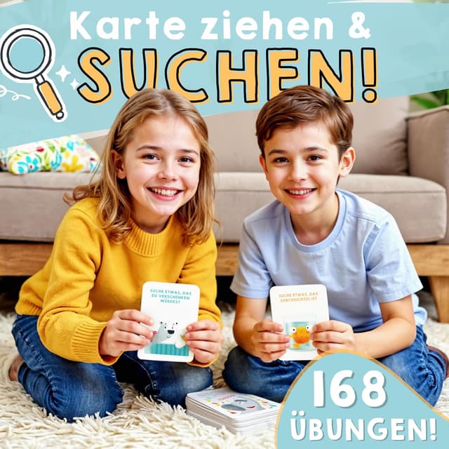 Detalle de TWIVEE Indoor Schatzsuche Karten für Kinder – Entdeckerkarten für drinnen, Lern- und Spielspaß ab 3 Jahren