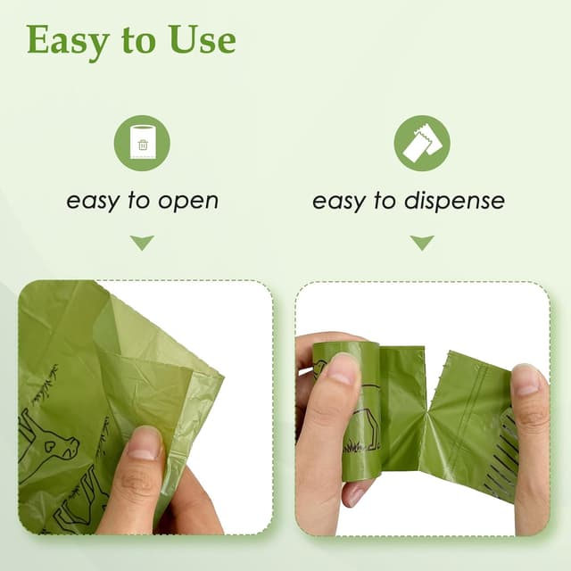 Detalle 2 de 240 Count Lavender Scented 13” x 9” Dog Poop Bags Rolls (Leakproof, Strong & Sturdy)