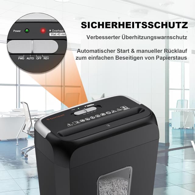 Thumbnail 5 de Bonsaii C237-B Aktenvernichter P-4 mit 13-Liter