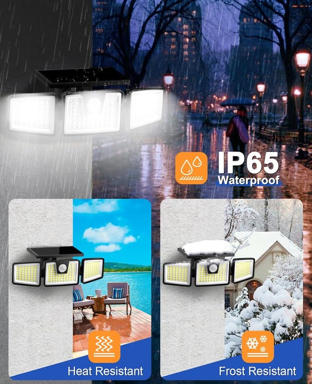 Thumbnail 4 de 156LED Solar Lights Outdoor 270° motion sensor