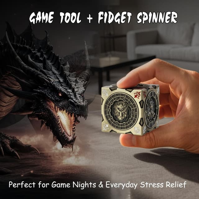 Thumbnail 4 de DNDND Brass 7-in-1 Spinner Dice Cube