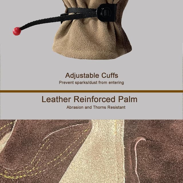 Detalle de AOUCHI robuste Arbeitshandschuhe Leder XL