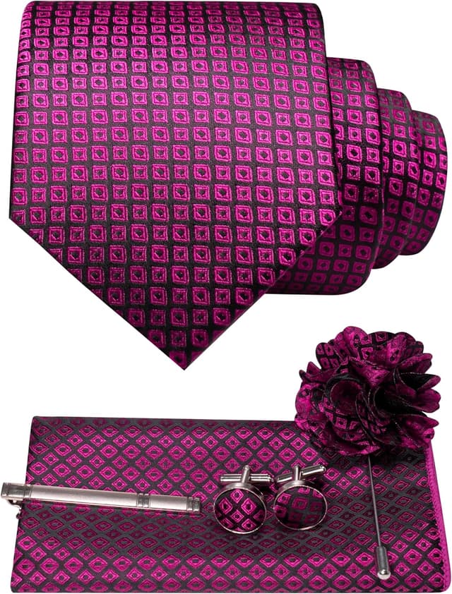 Thumbnail 6 de JEMYGINS Mens Tie Set 5PCS for Wedding