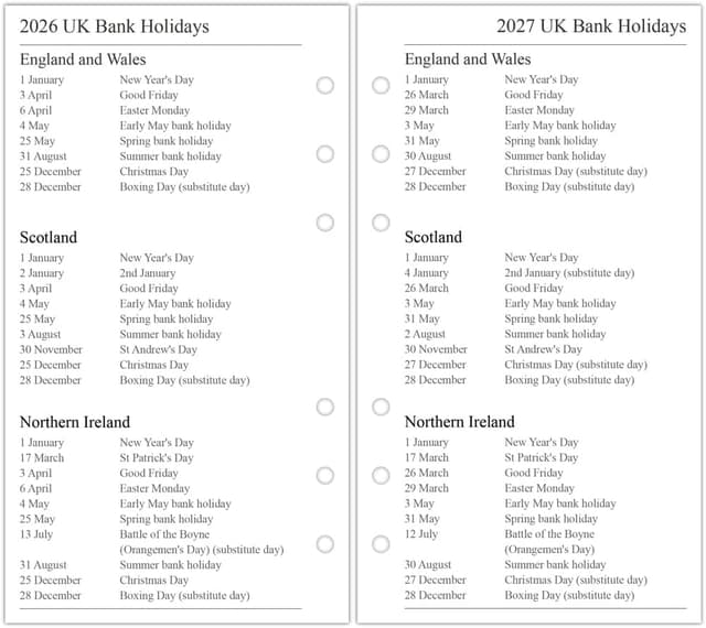 Detalle de Orgnizme 26–27 Middle Year Diary Refill (Personal Size) for Filofax Personal Organiser