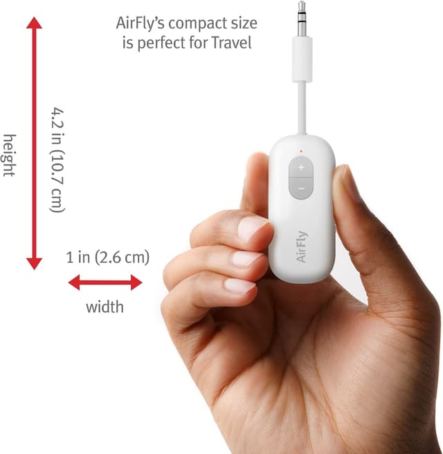 Detalle de Twelve South AirFly SE Bluetooth Wireless Transmitter/Adapter für AirPods & kabellose Kopfhörer